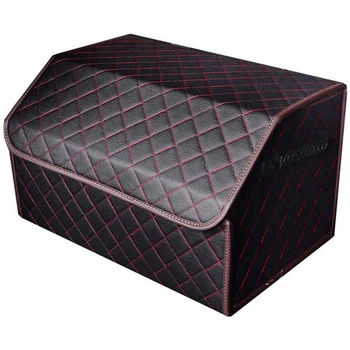 

Multi Function Foldable Compartment Storage Bag with Cover - Portable Car Storage Box for Camping, Picnic, Family Garage for SUV