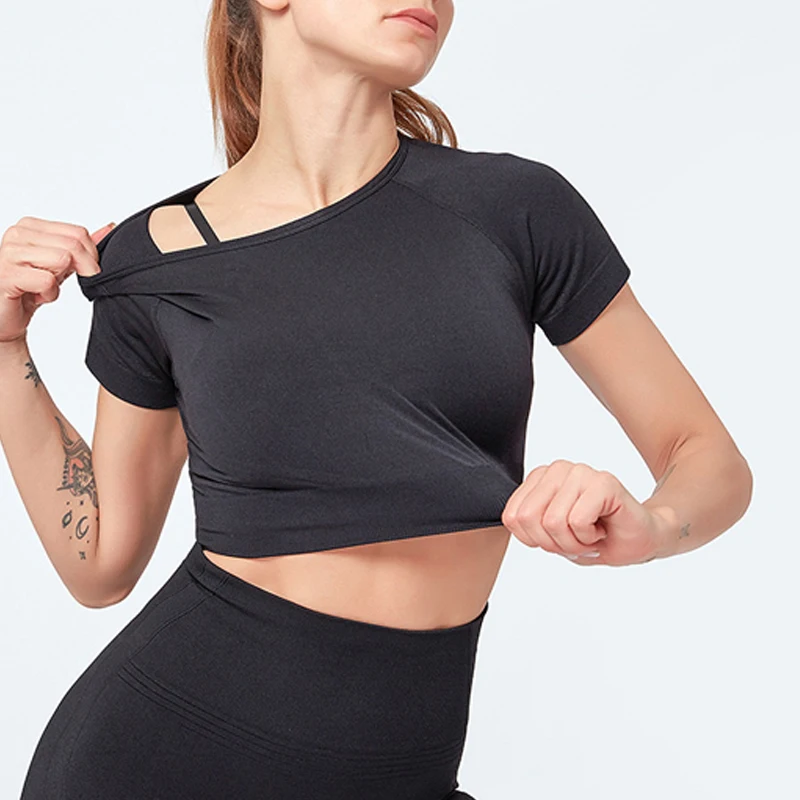 Black Top Женские леггинсы, бесшовный бюстгальтер+ топ+ штаны, комплект для йоги, одежда для спортзала, спортивная одежда с высокой талией, облегающий костюм, костюм для женщин, спортивная одежда - Цвет: Black Top