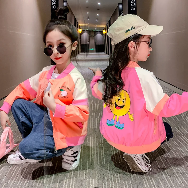 

Girls Smiley Jacket Spring And Autumn 2019 New Style Big Boy Clothes Childrenswear CHILDREN'S Jacket