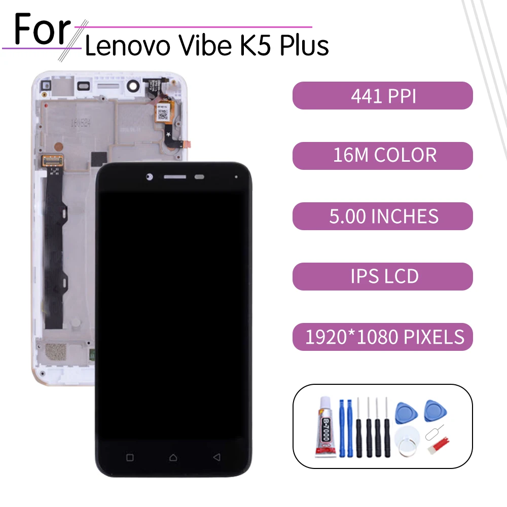 Оригинальный сенсорный ЖК-экран для Lenovo Vibe K5 Plus дигитайзер в сборе дисплей с