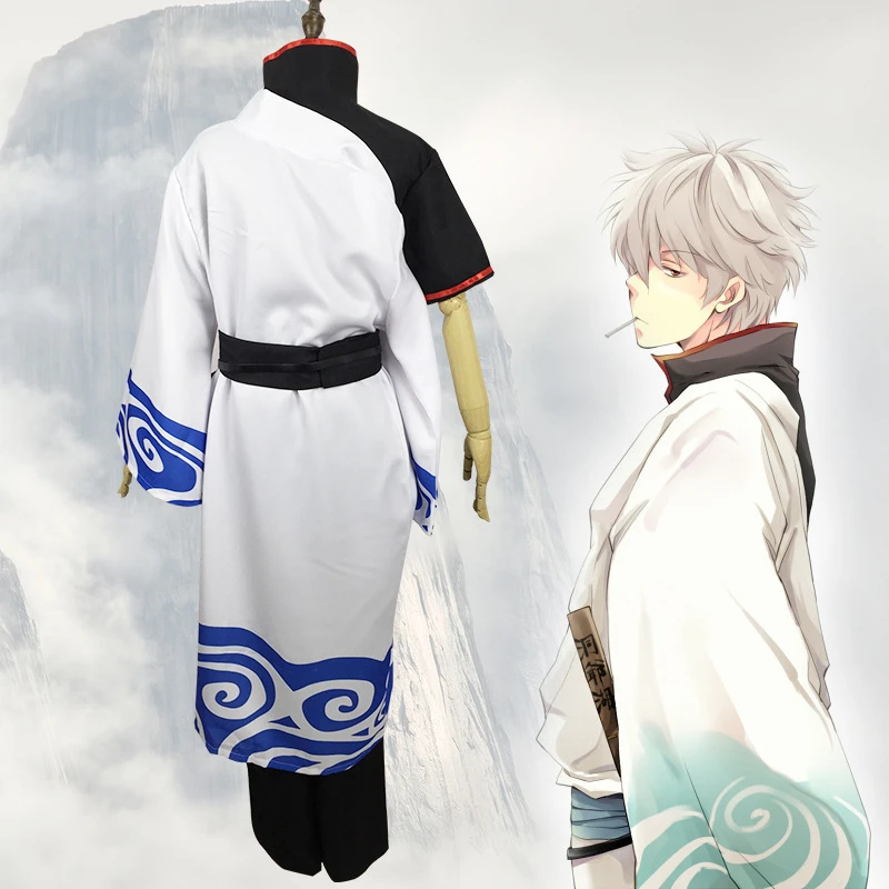 Аниме GINTAMA костюм Саката гинтоки накидка наряд Хэллоуин вечерние НКА Косплей