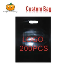 Custom Logo Plastic Shopping Bags printing with Handle, plastic jewelry pouch Carrier handle cloting Gift packing bags/30X40CM