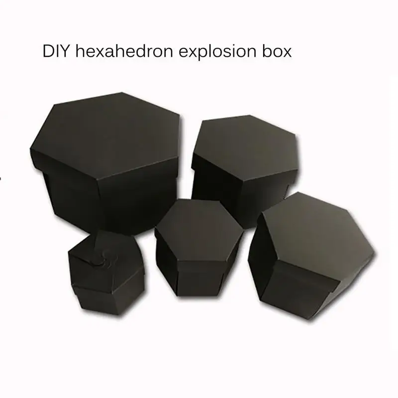 Бомба Box 5 слоев шестиугольная Многослойные сюрприз признание альбом «сделай сам» альбом для скрапбукинга Юбилей подарок Коробки большой Ёмкость