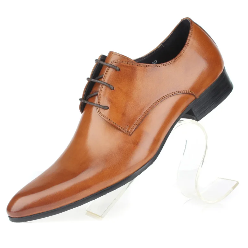 

Men Formal Wear Lace-up Leather Shoes Pointed Toe Work Shoes Cowhide Shoes Oxfords Chaussure Homme