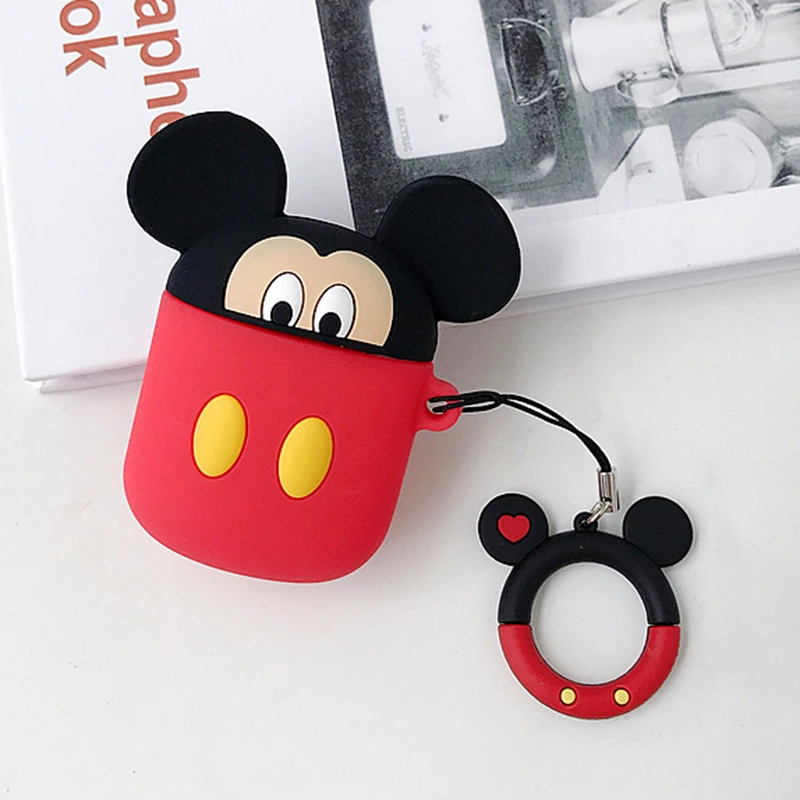 Силиконовый чехол в горошек с милым 3D рисунком Минни Микки для AirPods, беспроводные Bluetooth наушники, гарнитура, аксессуары - Цвет: 3