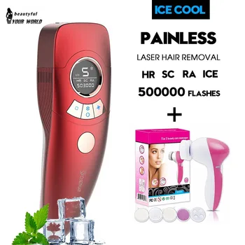 

ICE cool 4in 1 500000 pulsed IPL Laser Hair Removal Device Permanent Hair Removal IPL laser Epilator Armpit Hair Removal machine