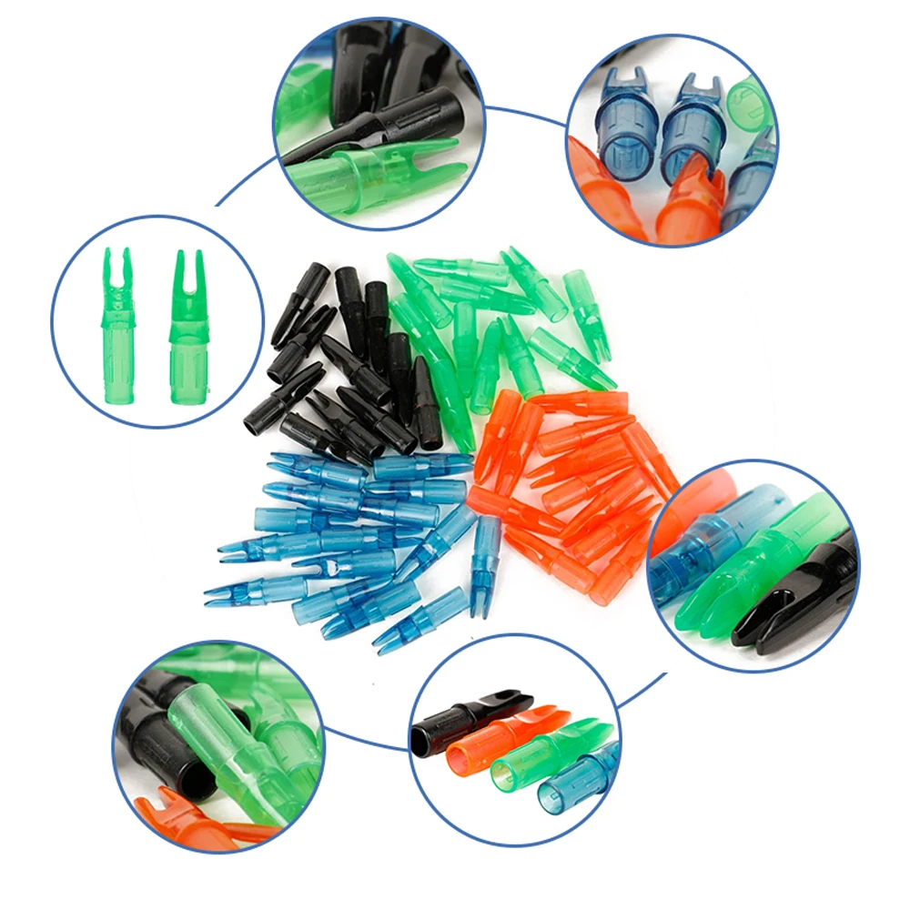 

200 PCS ID 6.2mm Archery Arrows DIY Arrow Nock Archery Arrow Nock For Compound Bow And Arrow nock for Hunting