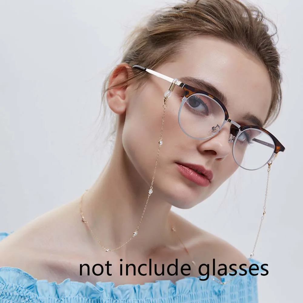 Рамки Eyeglasses способа цепи для очки для чтения позолоченные хрустальные бусины шнур ремень солнечных очков держатель шея аксессуары