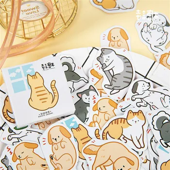 

45pcs Pet Friendship Stationery Sticker Kawaii Stickers Paper Adhesive Stickers DIY Scrapbooking Diary Photos Albums