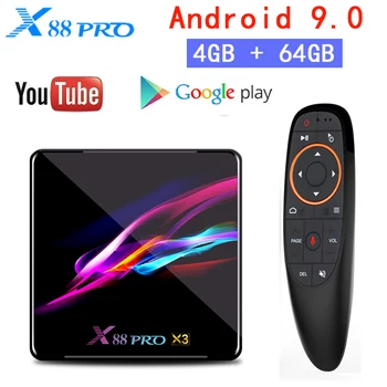 

X88 PRO X3 Smart TV Box Android 9.0 Amlogic S905X3 4GB 64GB 8K HD 2.4G&5.0G Wifi Google Player Set top box PK X96 Max