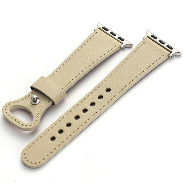 First Layer Leather Band for Apple Watch SE 44MM 40MM IWatch Strap on Smartwatch Series 6543 38mm 42mm Wristband Bracelets