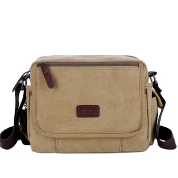 

Casual Canvas Men Shoulder Bag Satchel Vintage Small Crossbody Sling Bag Leisure Male Messenger Bags Handbag Bolso Hombre