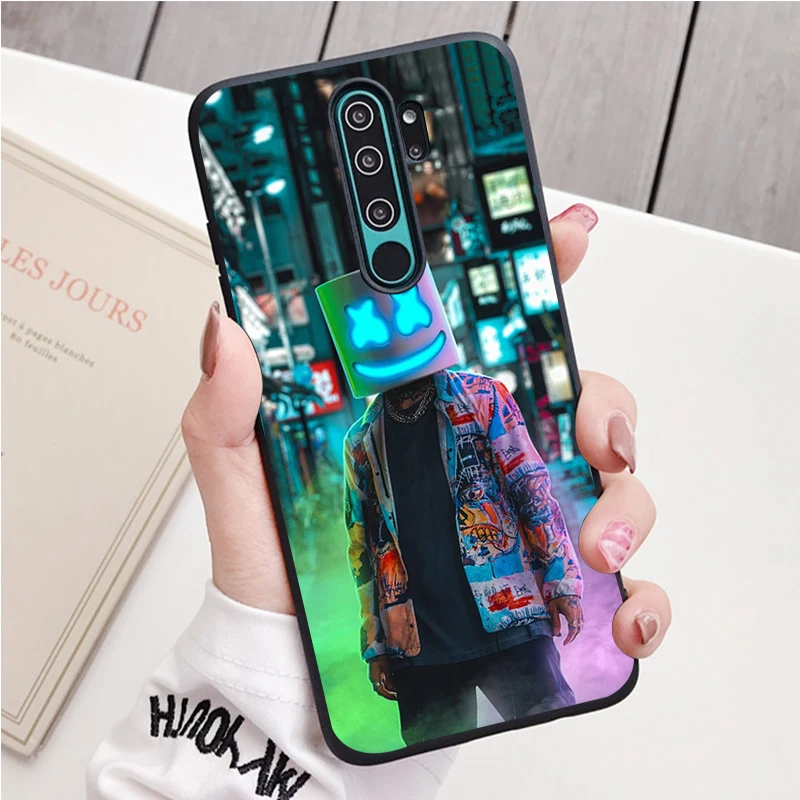 xiaomi leather case handle Marshmallow Dj Silicone Ốp Lưng Điện Thoại Redmi Note 8 7 Pro S 8T Cho Redmi 9 7A Bao leather case for xiaomi