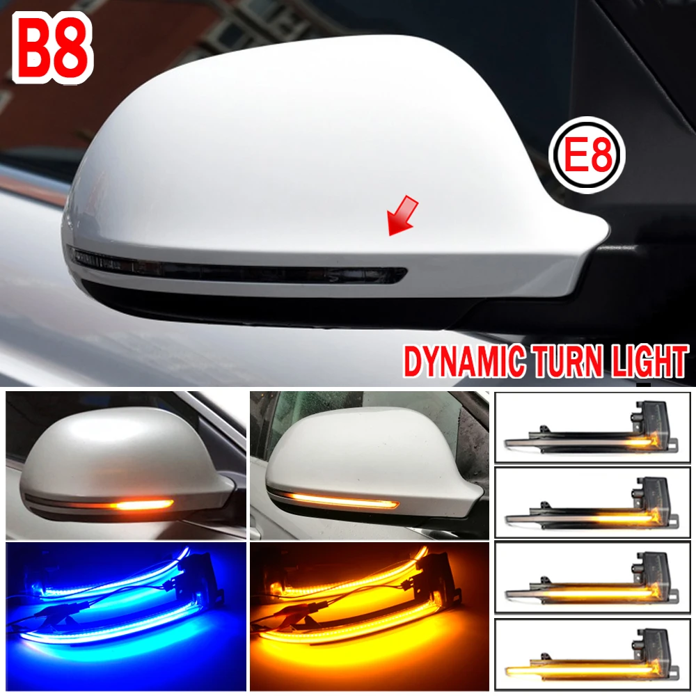 Dynamic Blinker Mirror Light LED Turn Signal Side Indicator For Audi A3 8P B8.5 A4 A5 B8 Q3 A6 C6 4F S6 S4 S5 S6 A8 D3 8K S8