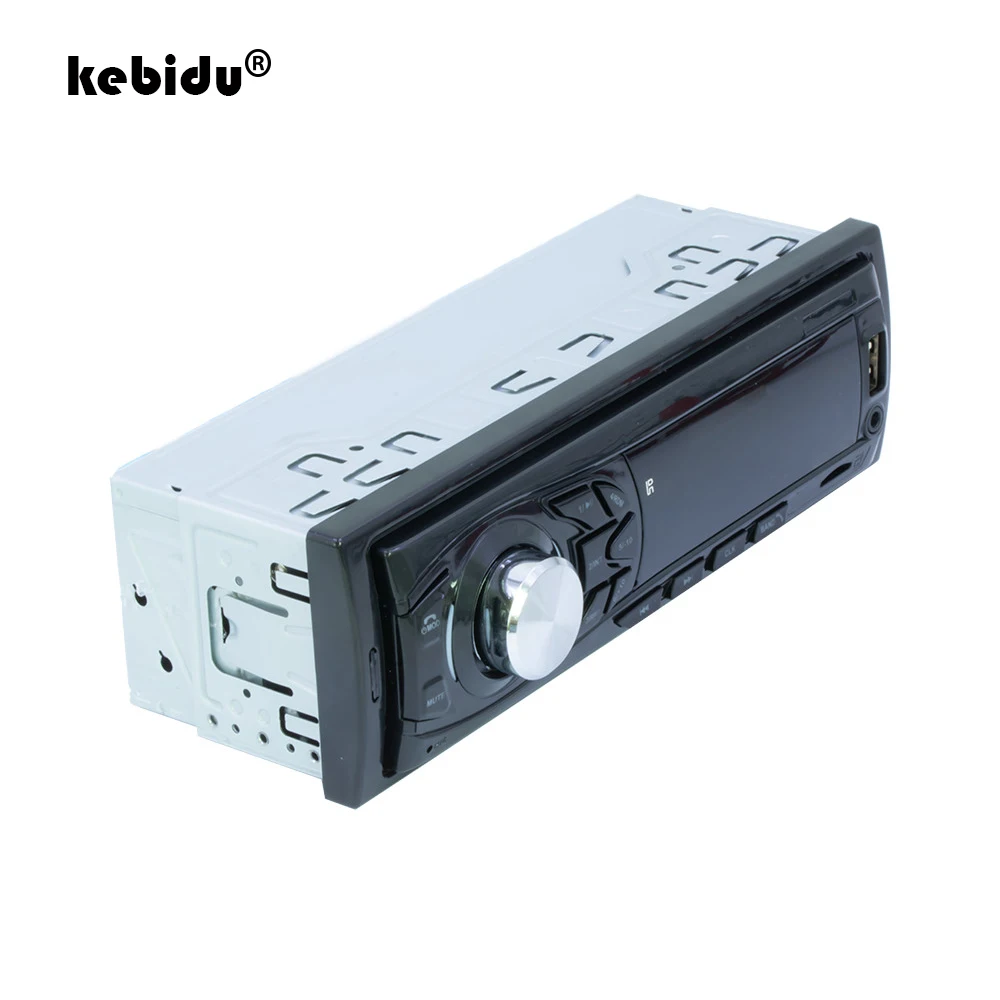 Kebidu-Radio estéreo con Bluetooth para coche, reproductor Multimedia MP3, FM, Aux, SD, USB, 12V, en tablero, 1 din