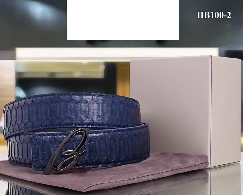 Blue Ремни BILLIONAIRE, змеиная кожа, мужские,, Новое поступление, скраб, рисунок, качественная, деловая Пряжка, большой размер, 105-130 см - Цвет: Blue