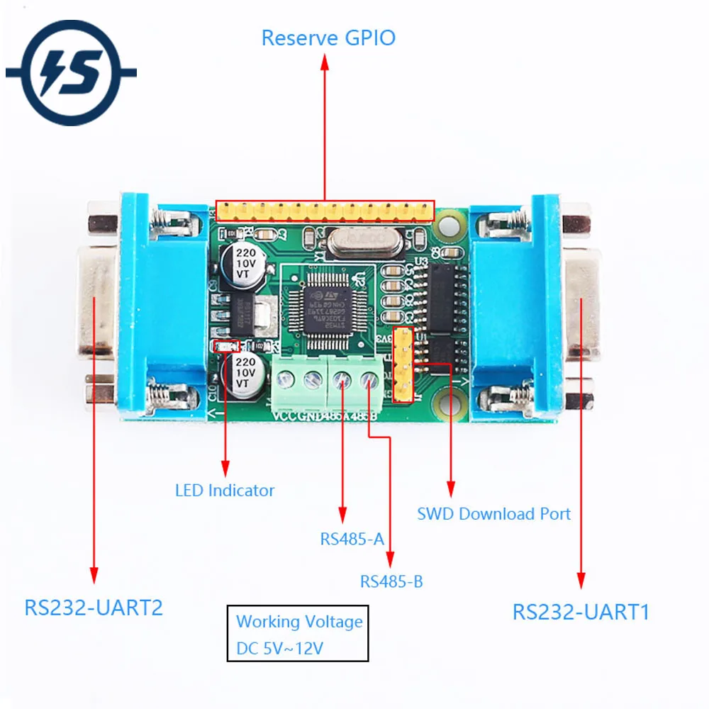 Макетная плата STM32F103C8T6 RS485 RS232 UART протокол преобразователя ARM STM32 для JTAG