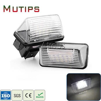 

Mutips Car LED License Plate Lights 12V For Peugeot 307 206 207 306 308 Citroen C4 C5 C3 XSARA White SMD LED Number Plate Lamp