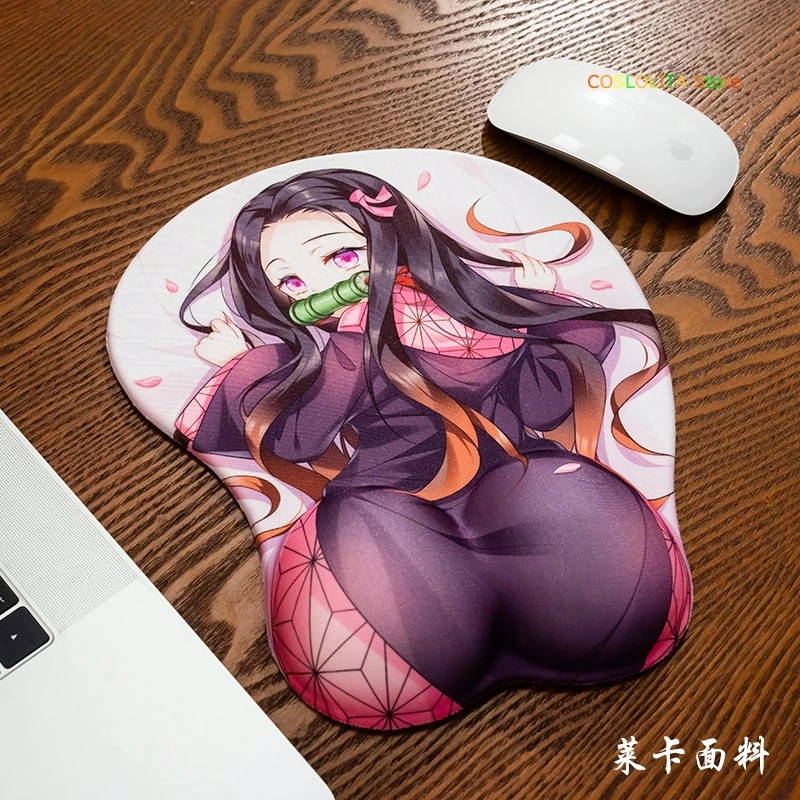 Аниме Demon Slayer Kimetsu no Yaiba Kamado Nezuko 3D мягкие ягодицы коврик для мыши японский стол