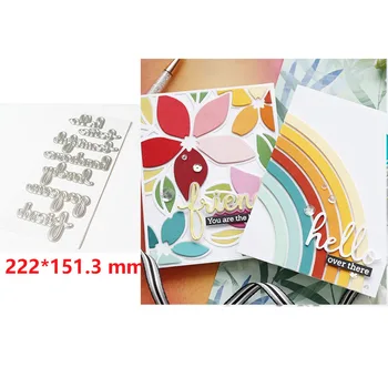 

metal cutting dies phrase builder hello die set cut mold Scrapbook cards making paper craft knife mould new 2020 arrival