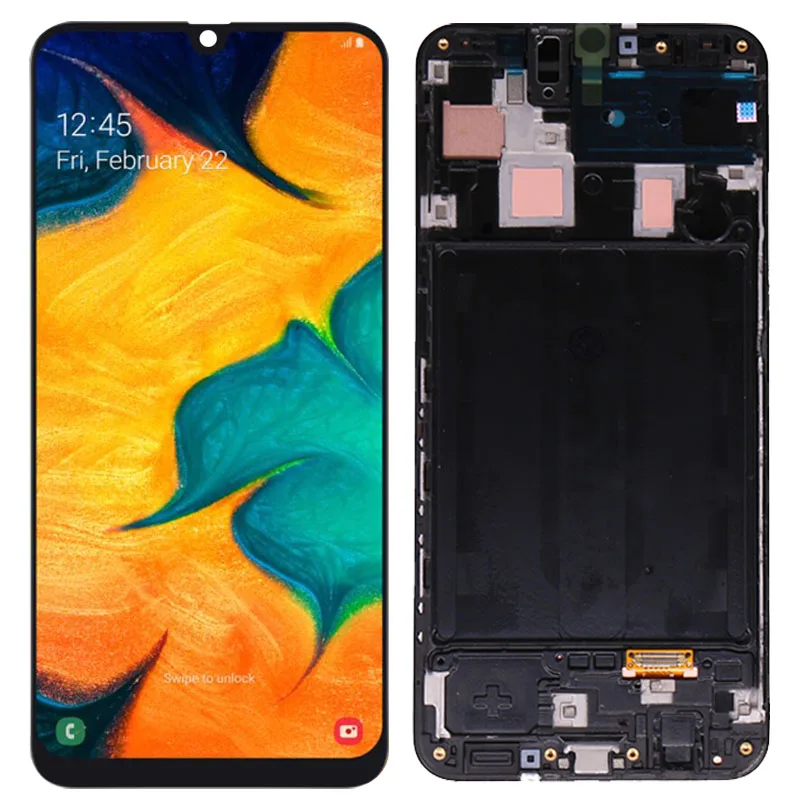  Original A30 LCD For Samsung Galaxy A30 A305/DS A305F A305FD A305A LCD With Frame 6.4 Inch Super AM