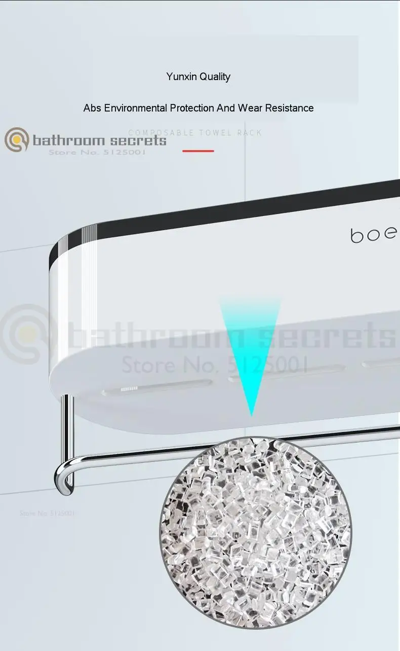 Perforation-free Toilet Bathroom Shelf Wall-mounted Toilet Washroom Towel Wall Receives Box Artifacts Towel Hanger