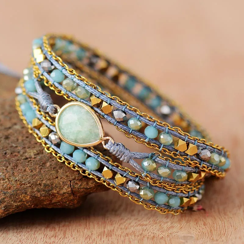 Unique Multilayers Wrap Bracelets Bling Crystals Strands Teengirls Beads Bracelet Bohemian Vegan Jewelry Bijoux Dropshipping - Image 3