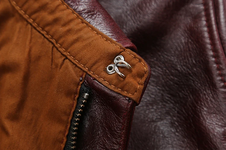 Free shipping.classic Vintage A2 bomber leather jacket.men quality cowhide leather clothes.biker oil wax leather coat.casual genuine leather coats & jackets