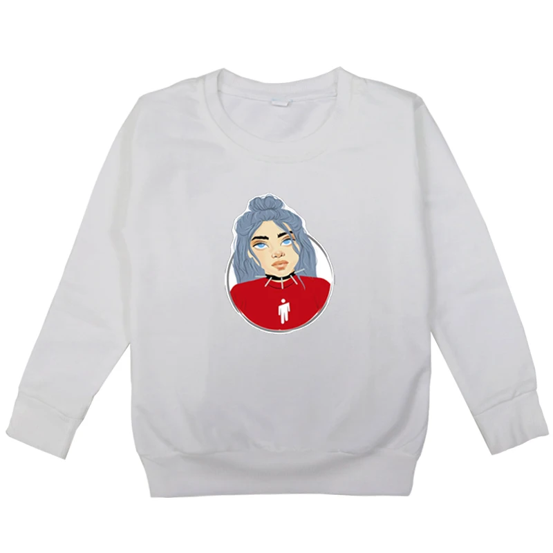 kids hoodies 10 Г. Весенне-осенние толстовки с капюшоном для маленьких мальчиков и девочек хлопковая толстовка с капюшоном с длинными рукавами Billie Eilish, футболки, свитшоты одежда для малышей - Цвет: kids hoodies 10