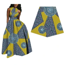 Дизайн африканская печатная настоящая восковая ткань швейная ткань Батик Ткань 6 ярдов Анкара настоящая голландская восковая ткань для женского платья