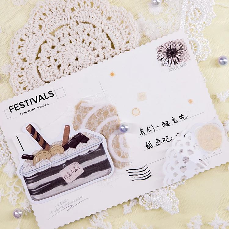 Delicious Food Chocolates Cake Sticky Notes Memo Pad Diary Japanese Stationary Flakes Scrapbook Decorative N Times Sticky