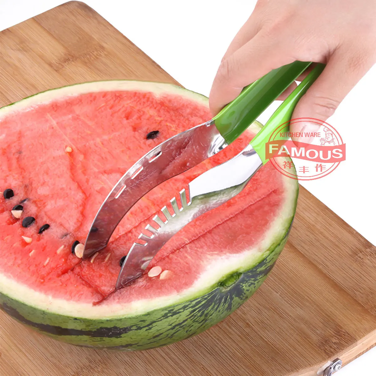 

Stainless Steel Watermelon Slice Useful Product Multi-functional Fruit Seperater Hami Melo Dividers Fruit Slicer