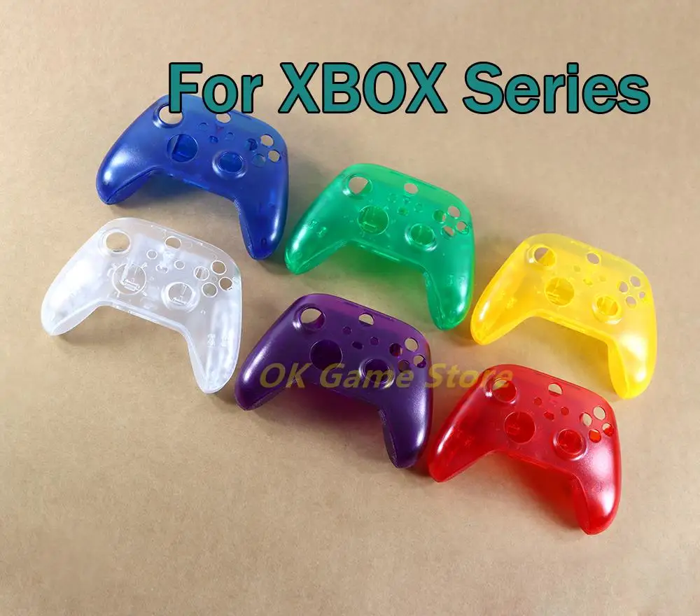 

6sets Clear Front Case + Back Case Faceplate Replacement For Xbox Series X S Controller Transparent Housing Shell Cover Case