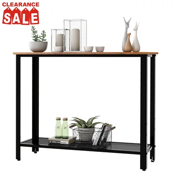 

Wooden Console Table Living Room Table Hall Wine Rack Table Wine Bar Cabinet Dressing Dresser Desk Brown