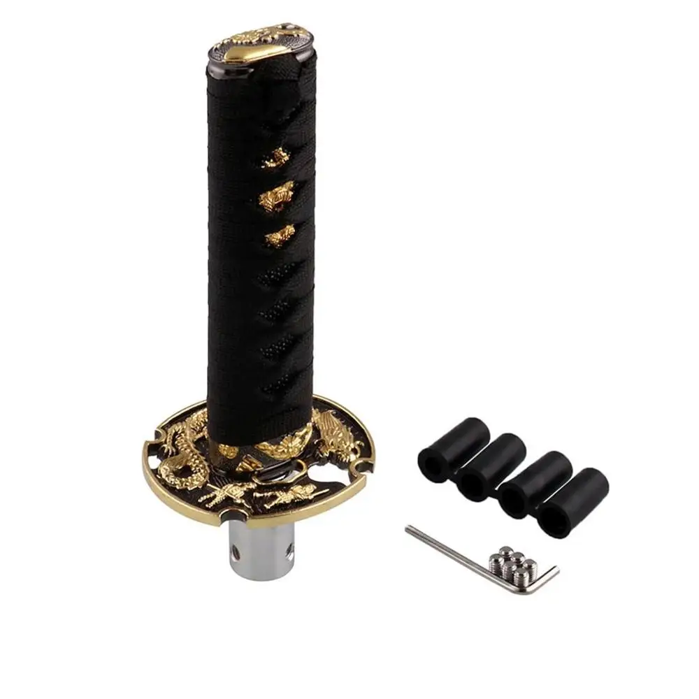 gold black Модифицированная ручка переключения скоростей для автомобиля, Длинный рычаг переключения передач из алюминиевого сплава, рычаг переключения передач - Цвет: gold black
