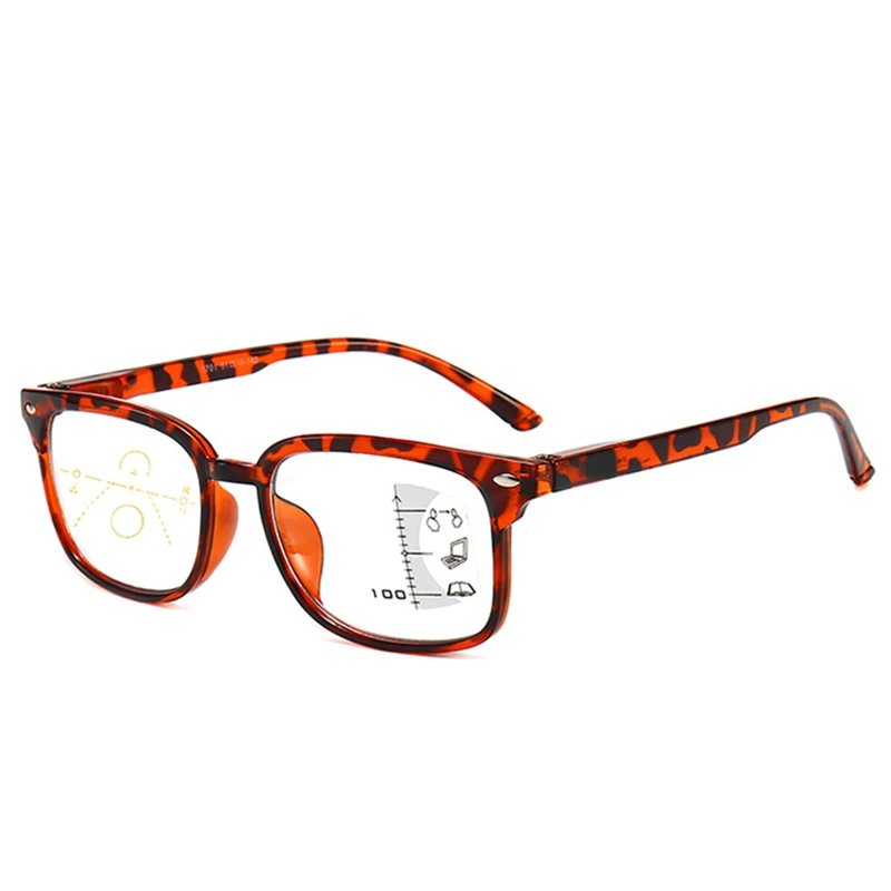SAOIOAS двухцелевой зум очки для чтения прогрессивные мульти-фокус анти-синий луч Часы сотовый телефон высокой четкости очки для пожилых людей - Цвет оправы: B3 Leopard
