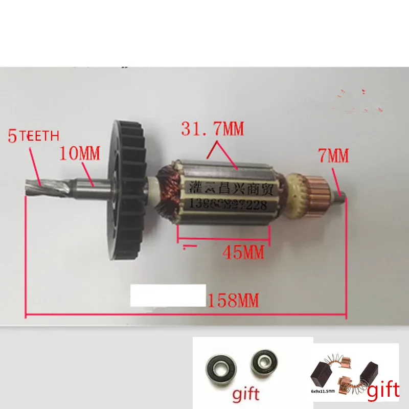 AC 220 240V Rotor Motor Armature Replacement for MAKITA HR2475 Rotary