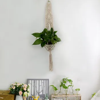 

Hanging Baskets Macrame Rope Plant Hanger Garden Flower Pot Holder Hanging Basket Modern Nordic Style cotton rope Aug8