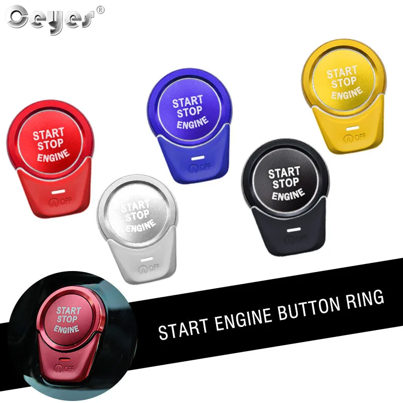 

Ceyes Car Accessories Start Engine Stop Switch Button Ignition Cover Styling Ring Case For Bmw 5 6 7 Series X3 X4 X5 GT Stickers