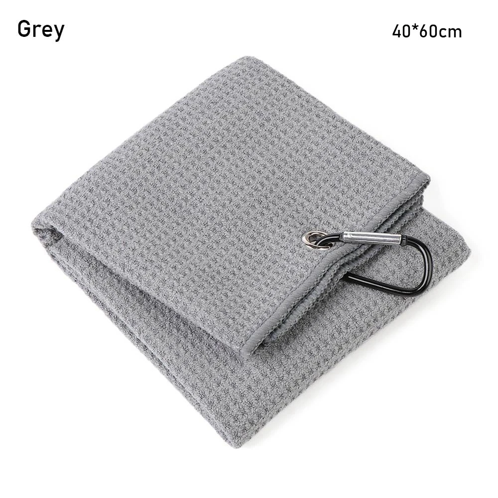 Handy Picks Asciugamano da golf in microfibra (40 x 40 cm) con clip a moschettone, motivo