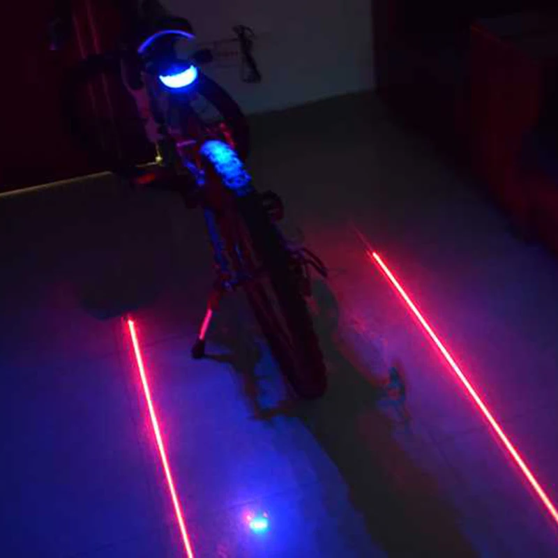 Discount WasaFire Bicycle LED Taillight Safety Warning Light 5 LED+2 Laser Night Mountain Bike Rear Light Tail Light Lamp Bycicle Light 5