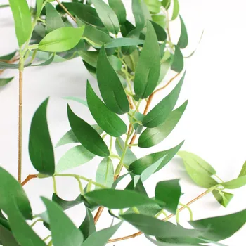 

DIY Silk Garland Wedding Party Artifical Wicker Leaves Vine Background Wall Window Decorations