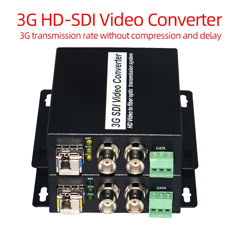 4 HD SDI Fiber optic Extenders Video Audio over Fiber