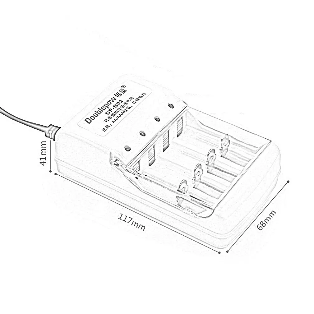 Doulepow 4 слота зарядное устройство аккумулятора зарядка для AA AAA Ni-Cd Ni-mh аккумуляторная батарея