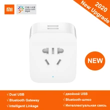 2020New Xiaomi Mijia умная розетка Bluetooth шлюз издание двойной USB Смарт wifi