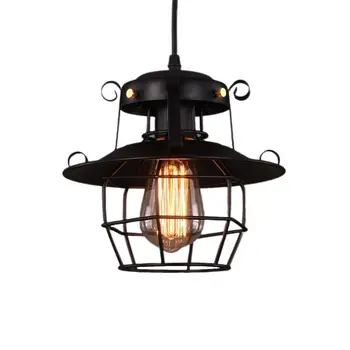 

Loft Retro Industrial Metal Cage Ceiling light Edison Pendant lamp Fixture Iron