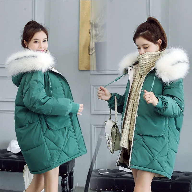 

Photo Shoot 19 New Style down Feather Women's Korean-style Dongdaemun Loose-Fit BF Students Cotton-padded Clothes INS Hong Kong