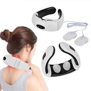 

Electric Neck Massager & Pulse Back 6 Modes Power Control Far Infrared Heating Pain Relief Tool Health Care Relaxation Machine