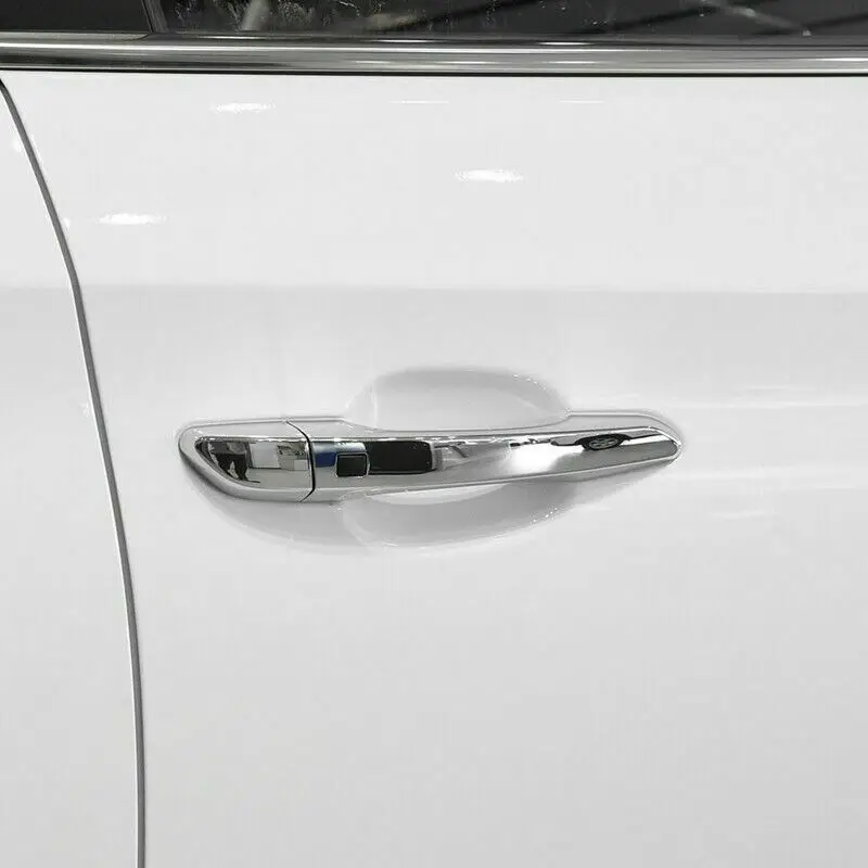 Для hyundai Tucson- хромированная боковая Дверная ручка Крышка отделка 8 шт. одна Замочная скважина автомобильные аксессуары модификация автомобиля
