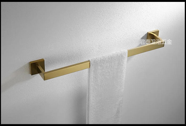 24 Inch Gold Bathroom Towel Bar Free Shipping 304 Stainless Steel Wall Mounted Towel Holder Bathroom Products